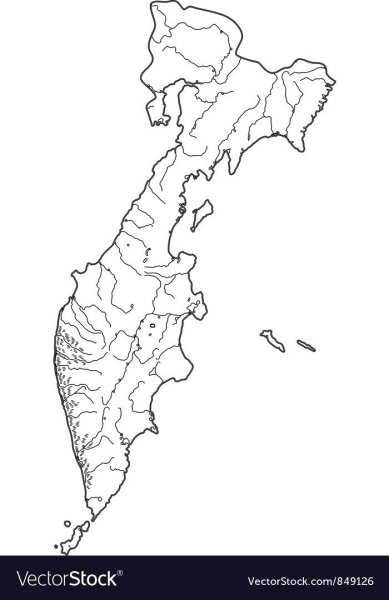 Полуостров Камчатка очертания
