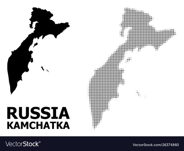 Карта Камчатки вектор
