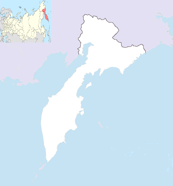 Полуостров Камчатка на карте