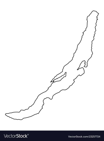 Контур Байкала вектор