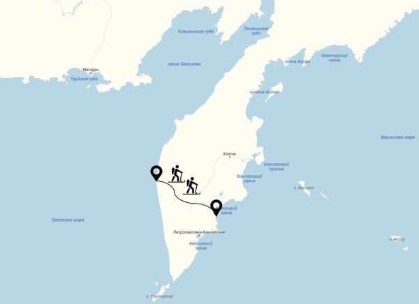 Пролив Литке у Камчатки