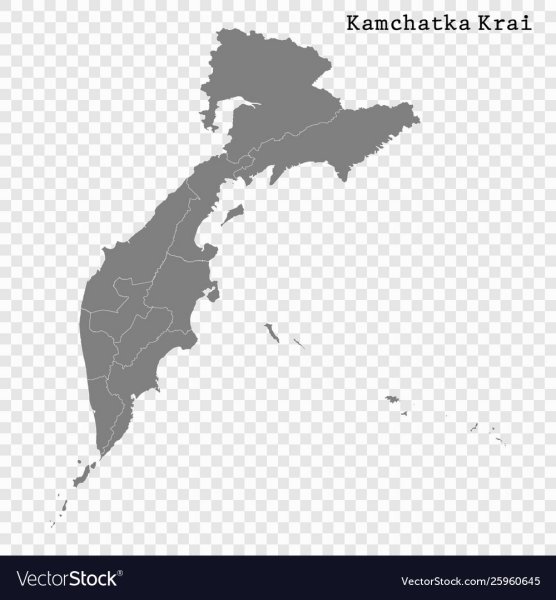 Полуостров Камчатка карта вектор