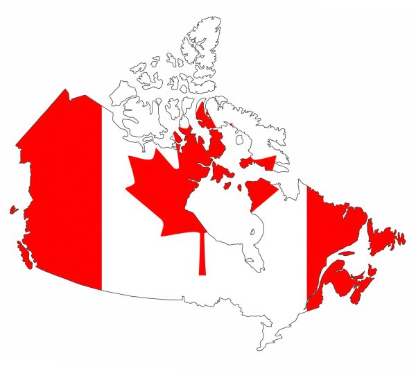 Очертания территории Канады