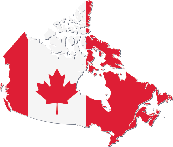 Канада на белом фоне