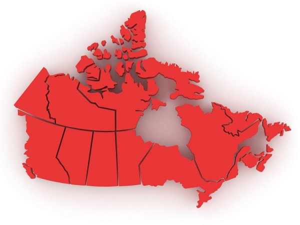 Карта Канады 3д