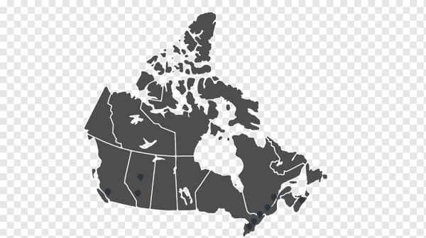 Карта Канады прозрачная