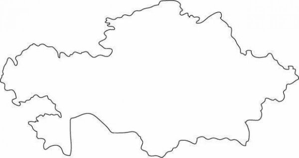 Контур территории Казахстана