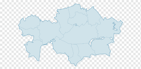 Карта Казахстана без фона