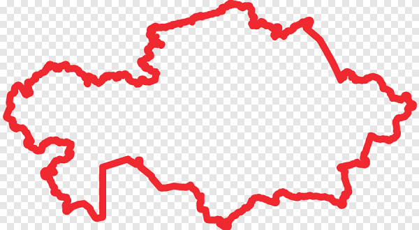 Карта Казахстана вектор контур