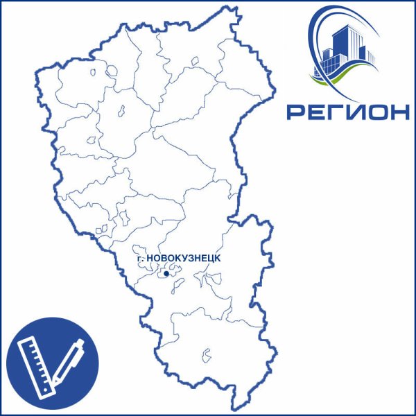 Контурная карта Кемеровской области