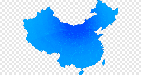 Карта Китая на белом фоне