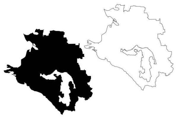 Карта Краснодарского края вектор