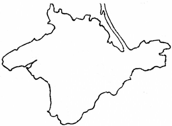 Контур полуострова Крым