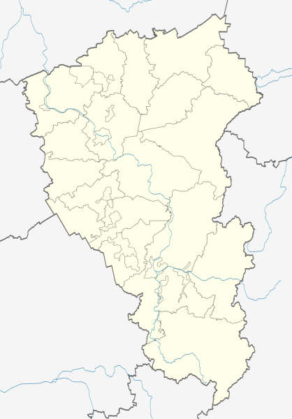 Тяжин на карте Кемеровской области