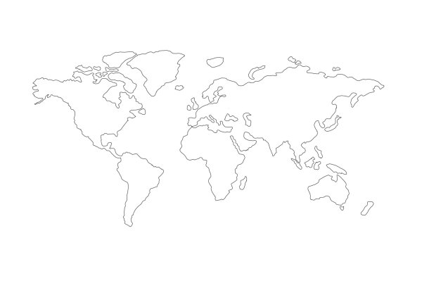 Карта мира очертания