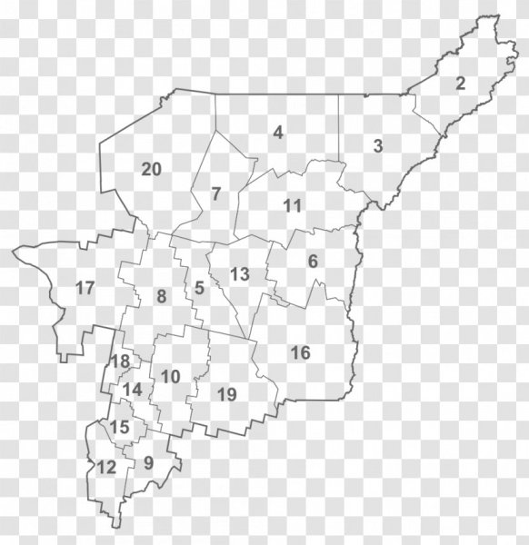 Карта Республики Коми черно белая