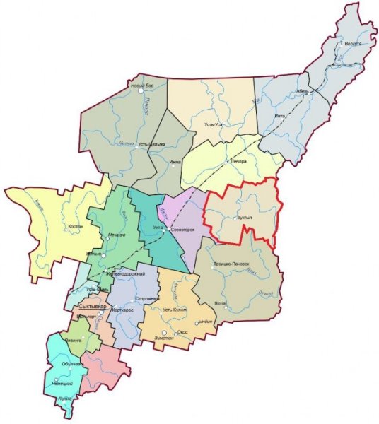 Административно-территориальное деление Республики Коми