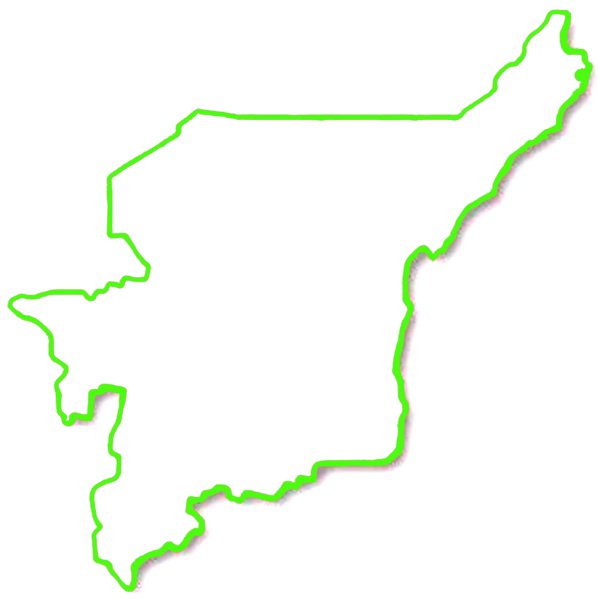 Контурная карта Коми