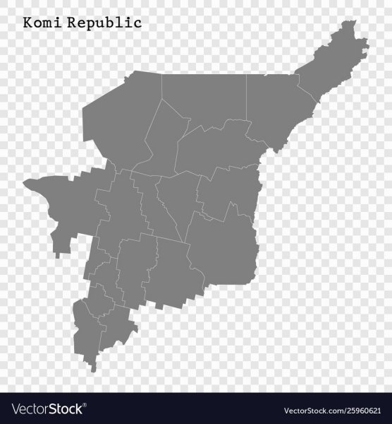 Контур карты Республики Коми