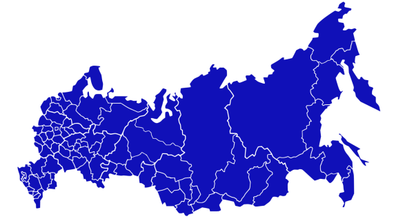 Очертания России вектор