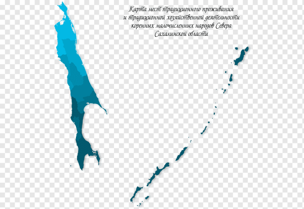 Карта Сахалинской области вектор