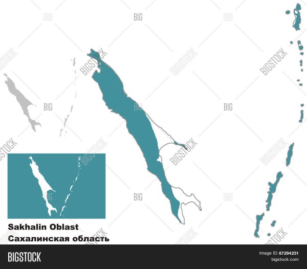 Остров Сахалин очертания