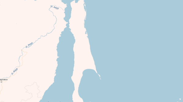 Схема острова Сахалин