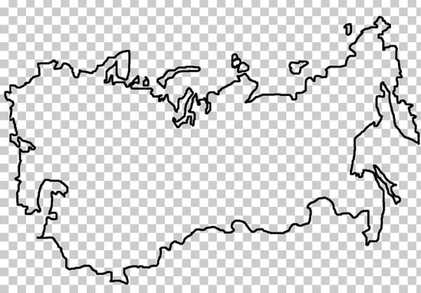 Карта СССР контур