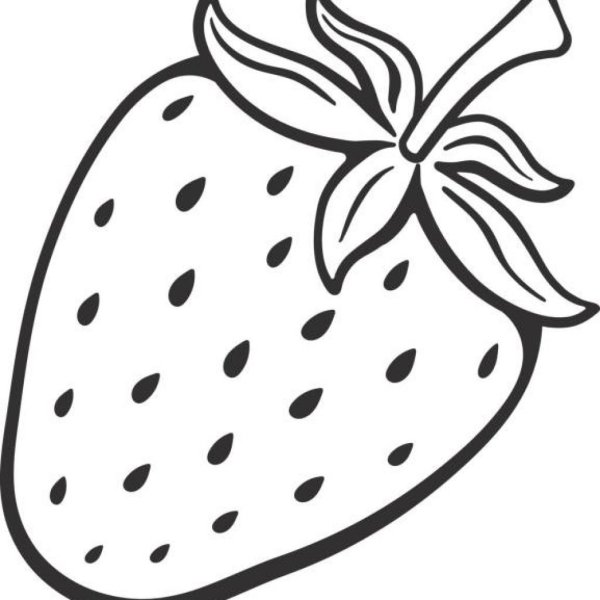 Клубника вектор контур
