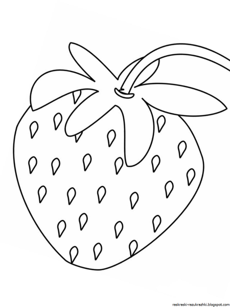 Клубника раскраска