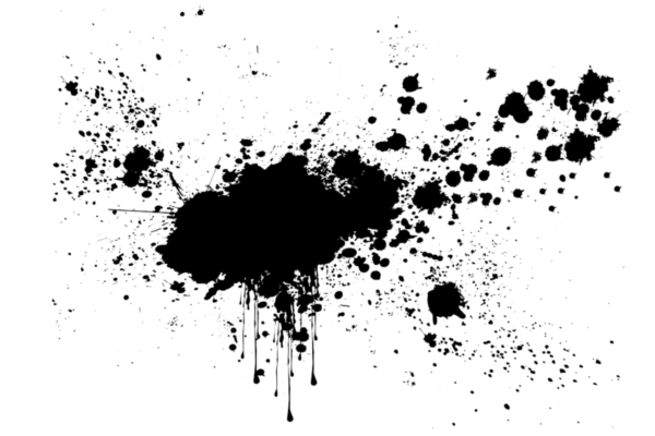 Капли черной краски