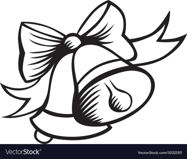 Колокольчик школьный черно белый