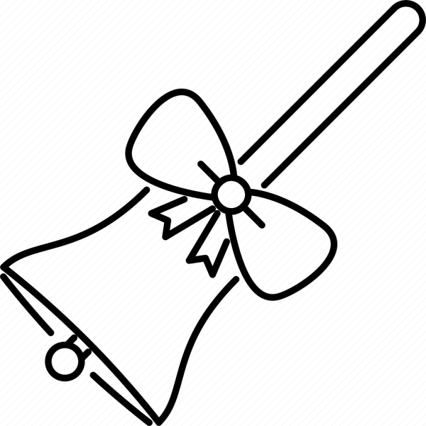 Колокольчик школьный контур