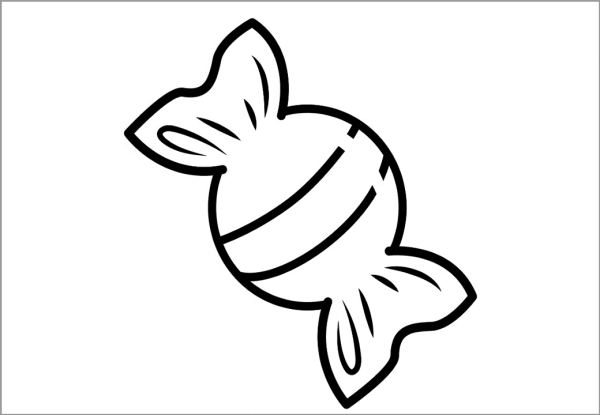 Конфета трафарет