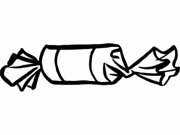 Раскраска конфетка