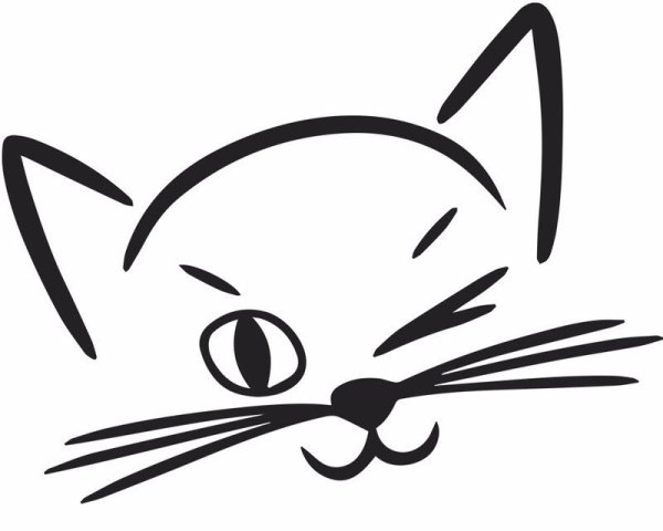 Силуэт мордочки кошки