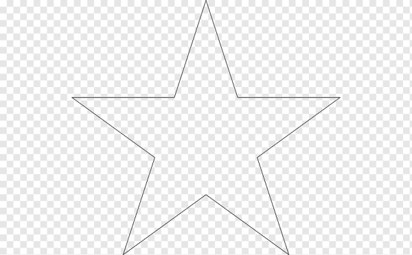 Звезда контур без фона