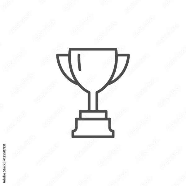 Кубок белая иконка на прозрачном фоне