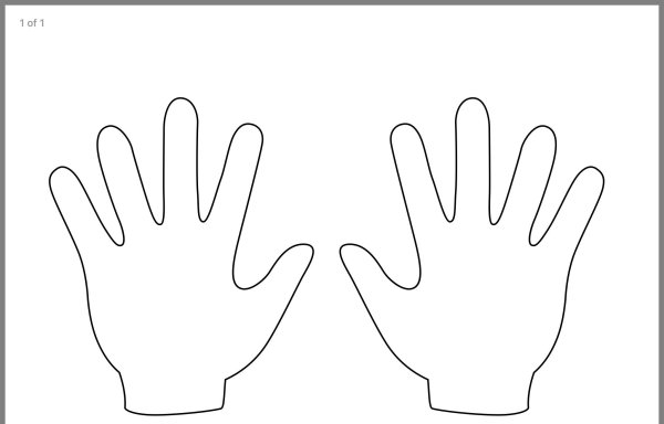 Ладошка шаблон
