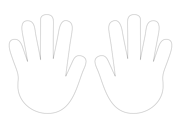 Контур ладони для вырезания