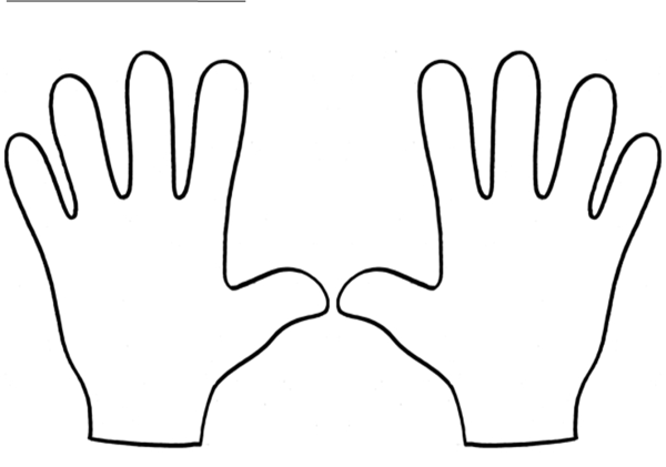 Трафарет ладони