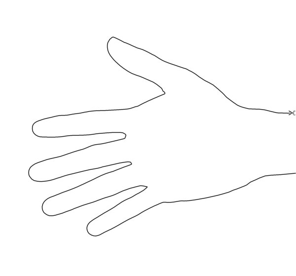 Ладонь контур