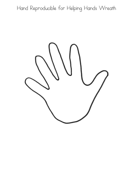 Трафарет ладошки детской