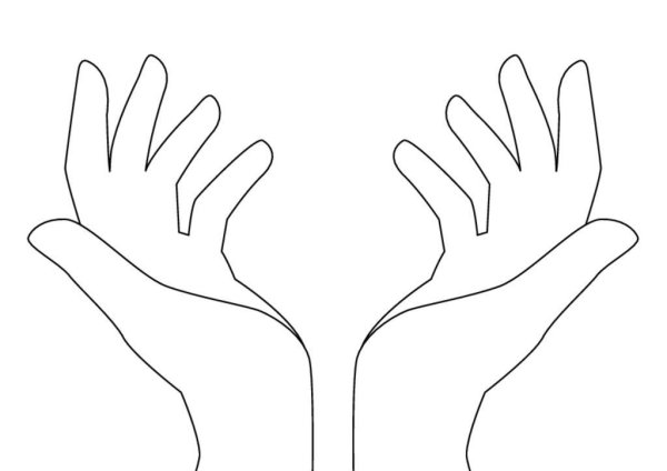 Трафарет руки для вырезания