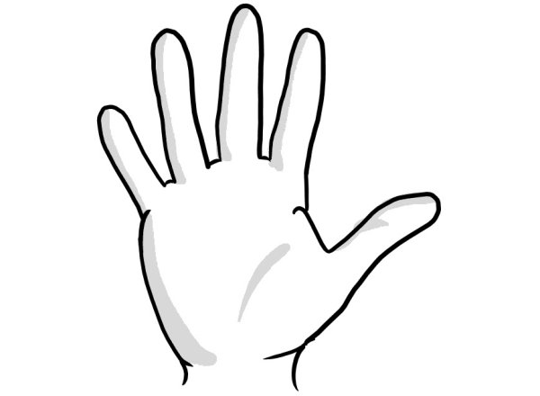 Рука раскраска