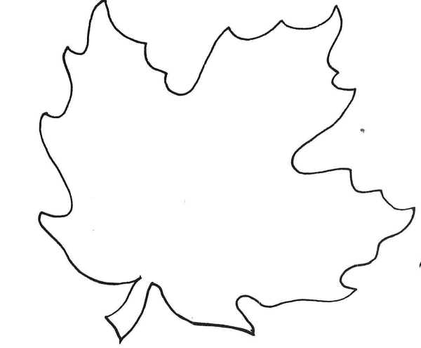 Лист клена шаблон