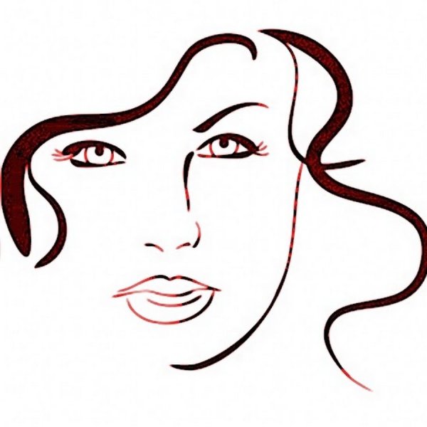 Очертания женского лица