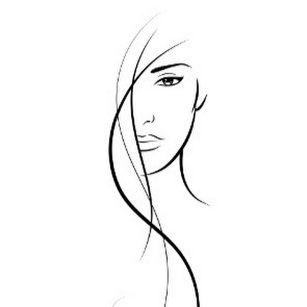 Силуэт лица девушки