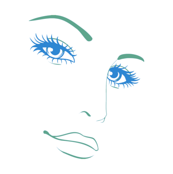 Очертания женского лица глаза