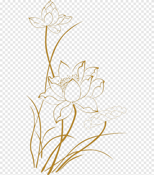 Цветы линиями